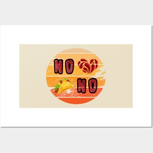 No Love , No Tacos  - funny Retro Posters and Art